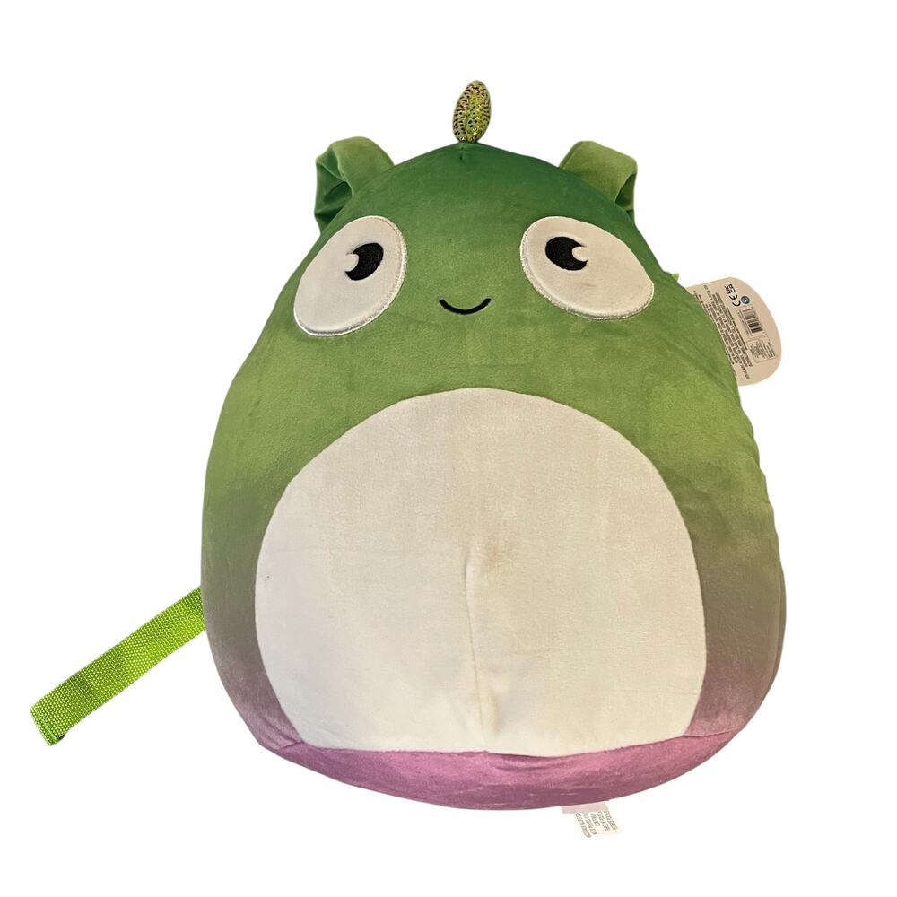 Kellytoy Squishmallows Denton the chameleon plush Backpack NWT 12 inches